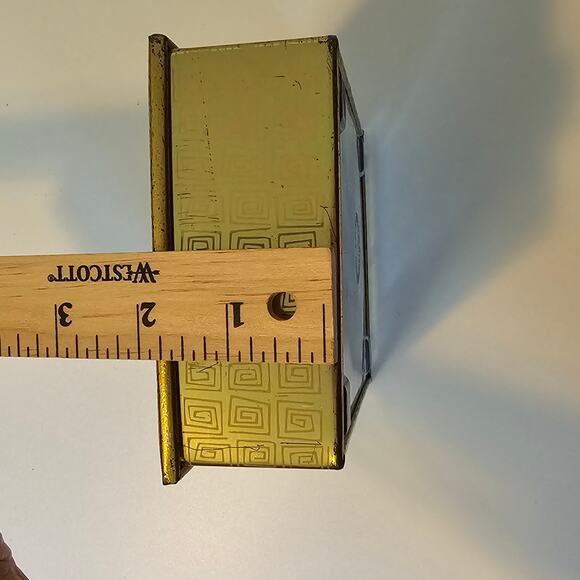 Vintage West Germany Decorative Metal Box with Painted Horses Gold Tone - Picture 8 of 10